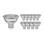 Confezione Multipack 10x Noxion Faretti LED GU5.3 MR16 7.5W 621lm 60D - 840 Bianco Freddo | Dimmerabile - Sostitutiva 50W