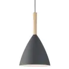 DFTP by Nordlux Pure 20 Luce Pendente Metallo e Legna Grigio | Adatto per E27