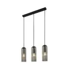 Nordlux Miella 3-Rail Luce Pendente Vetro Smoke | Adatto per 3x E27