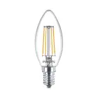 Philips MASTER Value LED Candela E14 Filamento Chiara 3.4W 470lm - 927 | Miglior resa cromatica - Dimmerabile – Sostitutiva 40W