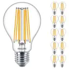 Confezione Multipack 10x Philips Corepro LED Bulbo E27 Pera Chiara 17W 2452lm - 827 Bianco Molto Caldo | Sostitutiva 150W
