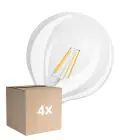 Confezione Multipack 4x Osram LED Superstar E27 Globe G125 Filamento Chiara 11W 1521lm - 927 Bianco Molto Caldo | Miglior Resa Cromatica - Sostitutiva 100W