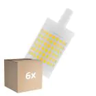 Confezione Multipack 6x Osram LED Lineare R7s Parathom 78mm Chiara 12W 1521lm - 827 Bianco Molto Caldo | Dimmerabile - Sostitutiva 100W